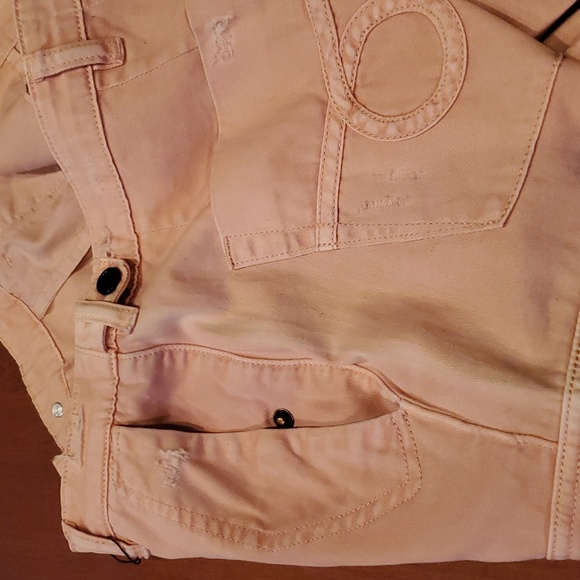 One Teaspoon Peach Cropped Loose Fit Denim. Size 26 - Picture 5 of 7